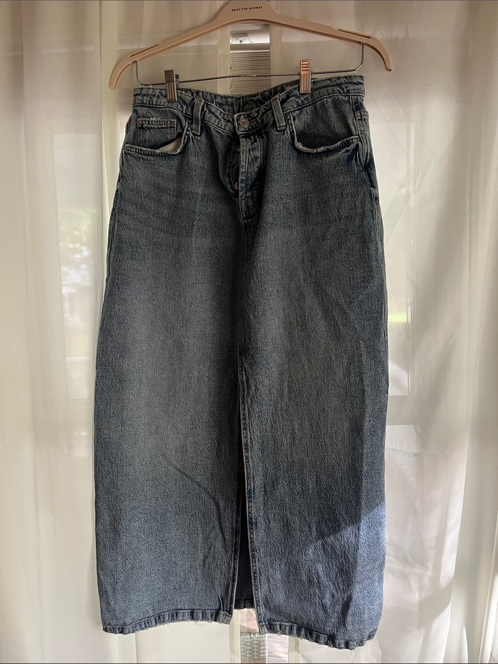 NAK Dark Blue Denim Maxi Skirt